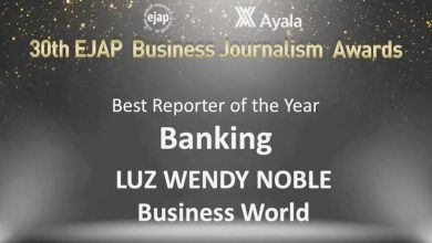 Photo of BusinessWorld reporter wins award