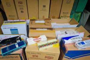 Photo of P10M worth of smuggled cigarettes seized in Bataan