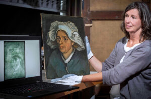 Photo of Hidden Van Gogh self-portrait found behind painting in Scotland
