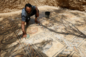 Photo of Gaza farmer unearths Byzantine-era mosaic