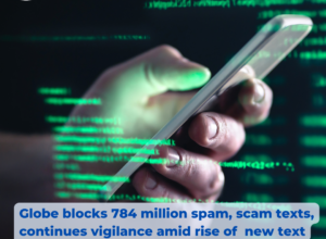 Photo of Globe blocks 784 million spam, scam texts from January – July,  continues vigilance amid rise of new text scam with users’ personal details