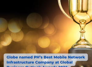 Photo of Globe named PHL’s Best Mobile Network Infrastructure Company at Global Business Outlook Awards 2022