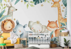 Photo of Jungle murals for the wall as an idea for nursery