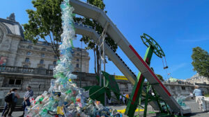 Photo of Plastic-spewing artwork unveiled for Paris talks against waste