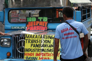 Photo of Jeepney drivers on strike even on Christmas