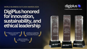 Photo of DigiPlus honored for innovation, sustainability, and ethical leadership at World Business Outlook Awards