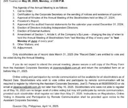 Photo of Digitel Telecommunications, Inc. to conduct 2025 Annual Meeting of Stockholders via remote communication on May 26